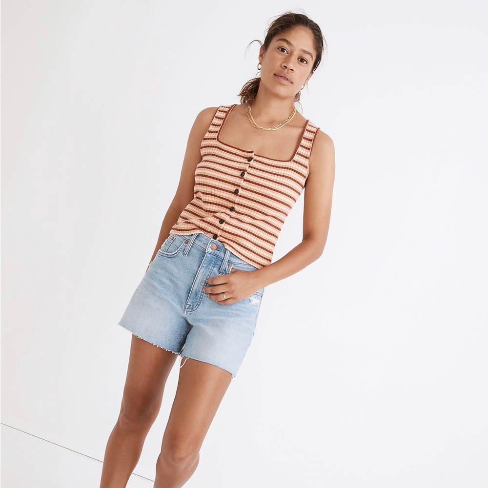 NWT Madewell High-Rise Denim Shorts in Littleton Wash size 24